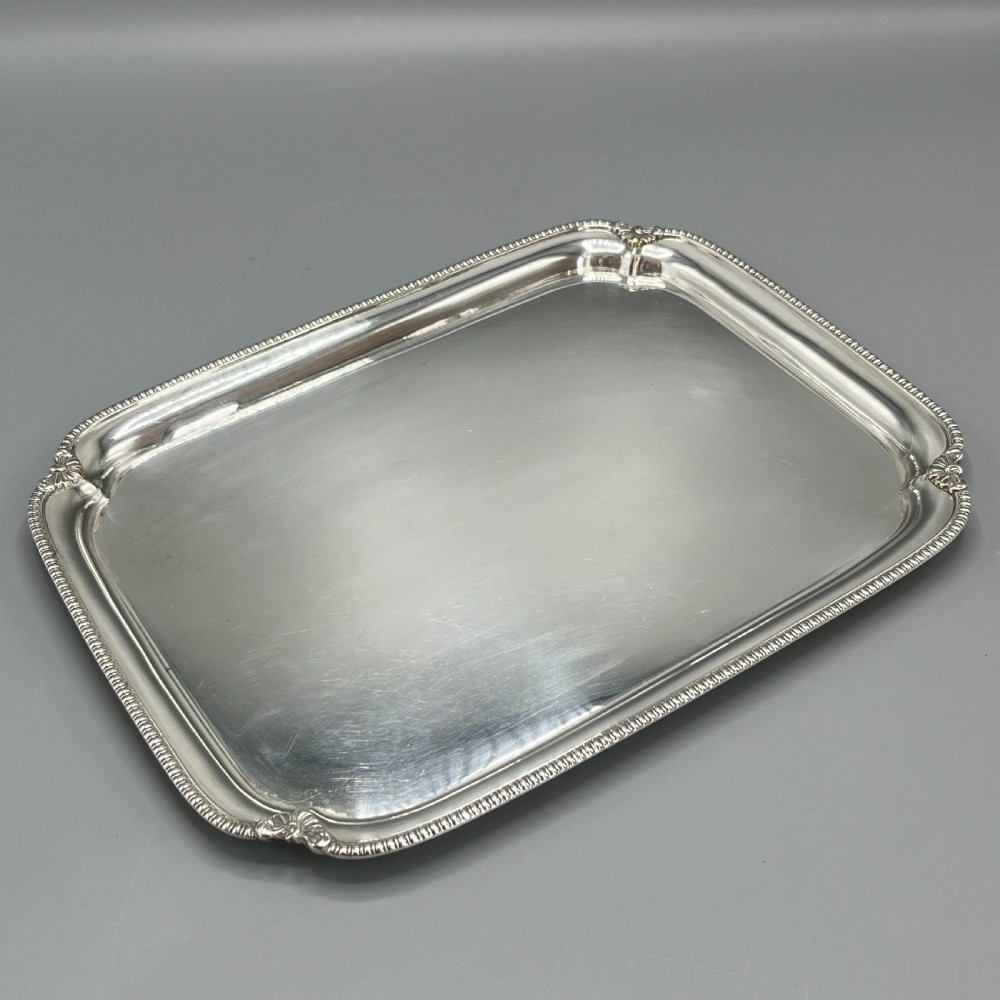 English Silver Plated Cocktail Tray c1930 View V