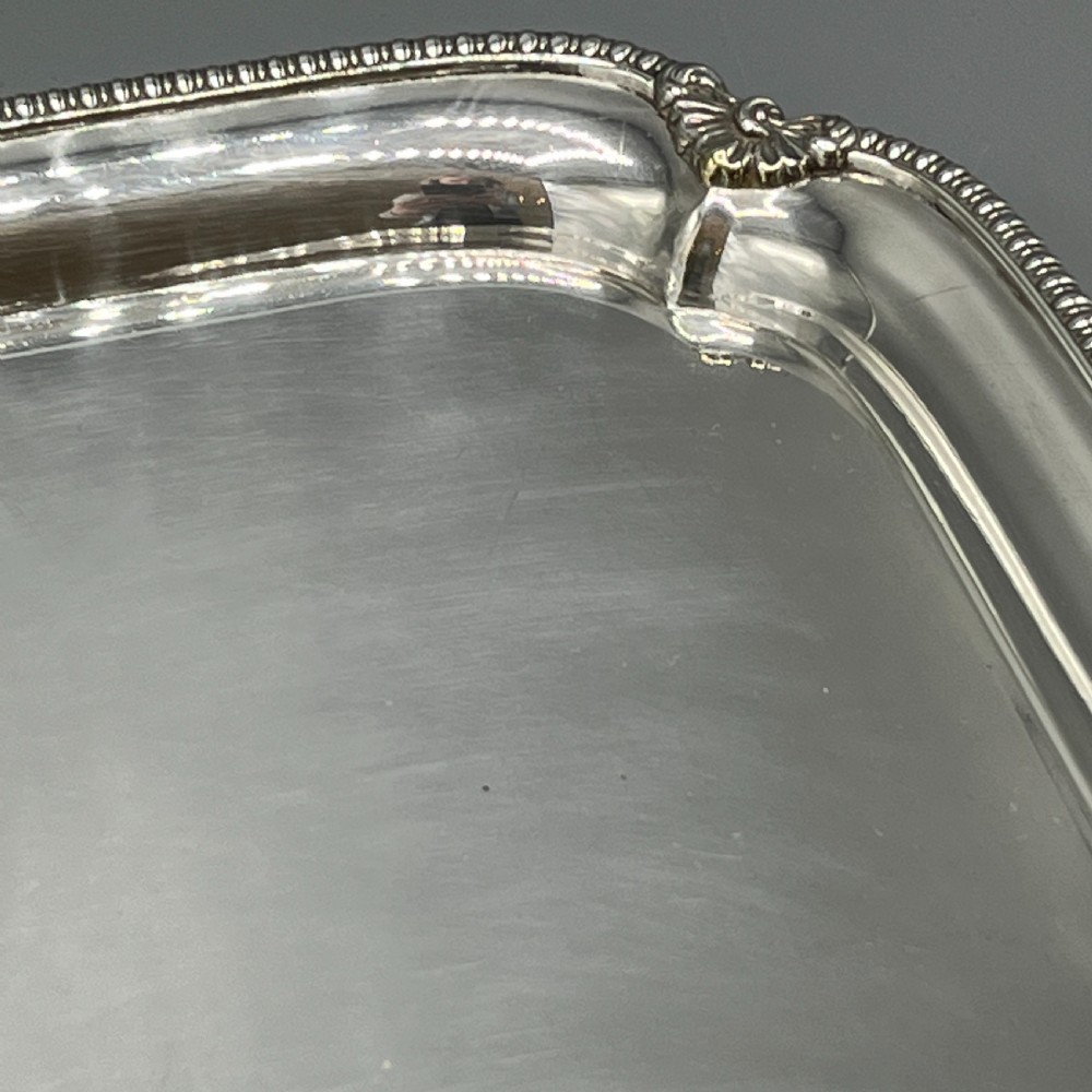 English Silver Plated Cocktail Tray c1930 View XV