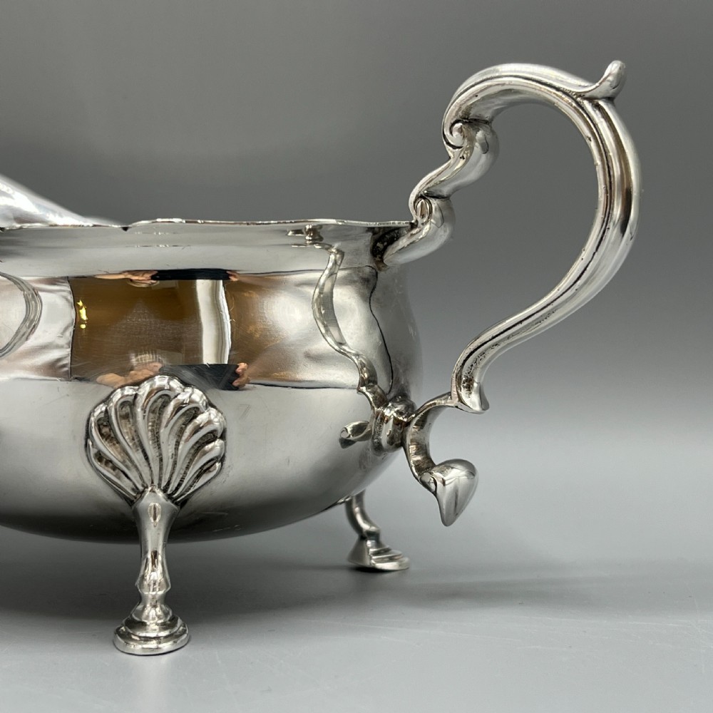Pair Silver Plated Sauce Boats Mappin & Webb c1930 View IV