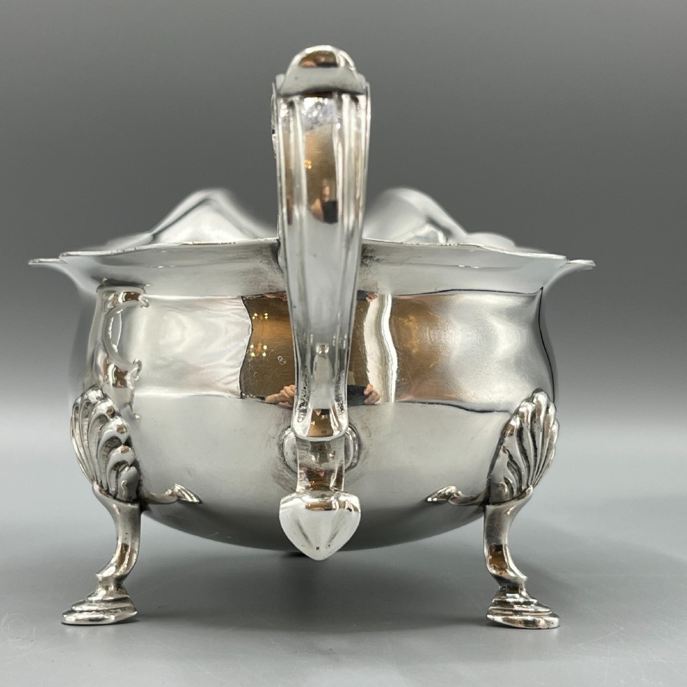 Pair Silver Plated Sauce Boats Mappin & Webb c1930 View VIII