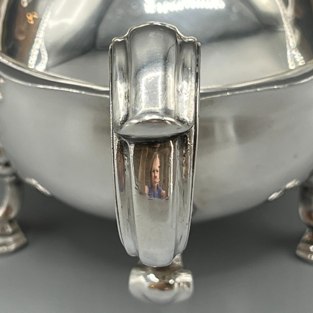 Pair Silver Plated Sauce Boats Mappin & Webb c1930 View IX