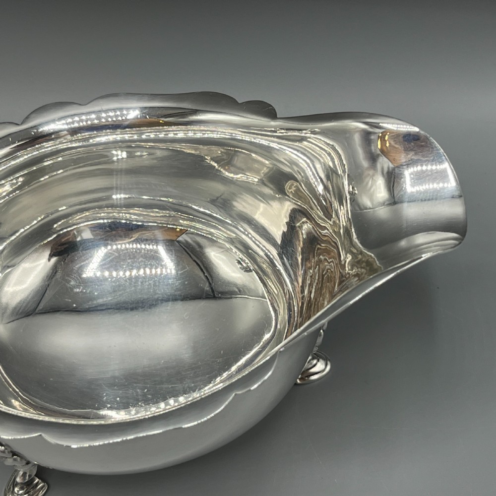 Pair Silver Plated Sauce Boats Mappin & Webb c1930 View XVI