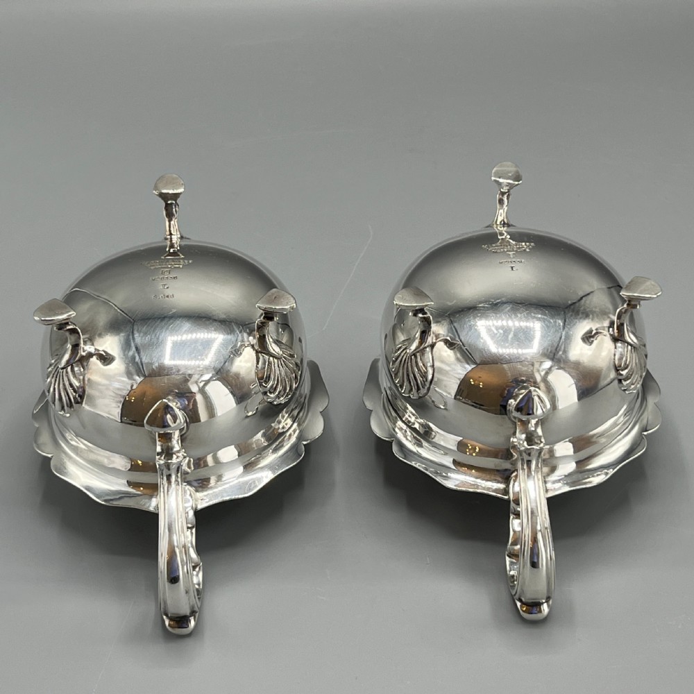 Pair Silver Plated Sauce Boats Mappin & Webb c1930 View XVII