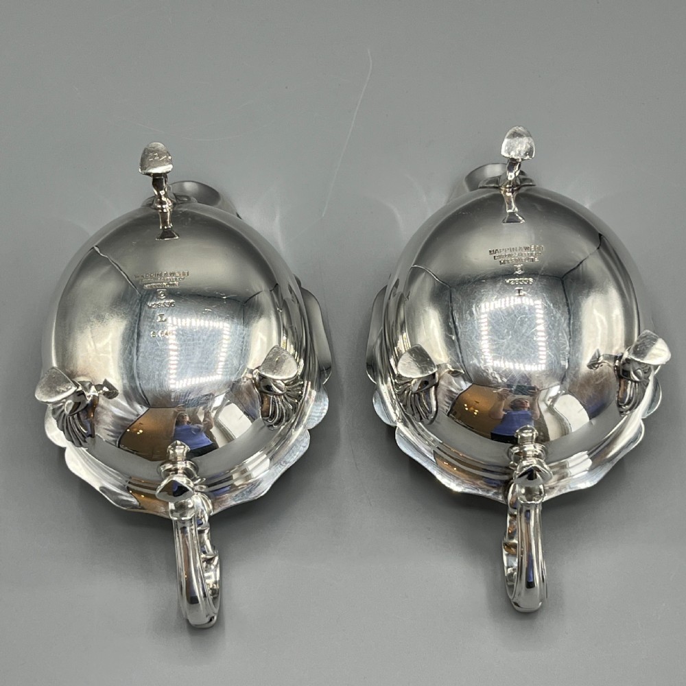 Pair Silver Plated Sauce Boats Mappin & Webb c1930 View XVIII