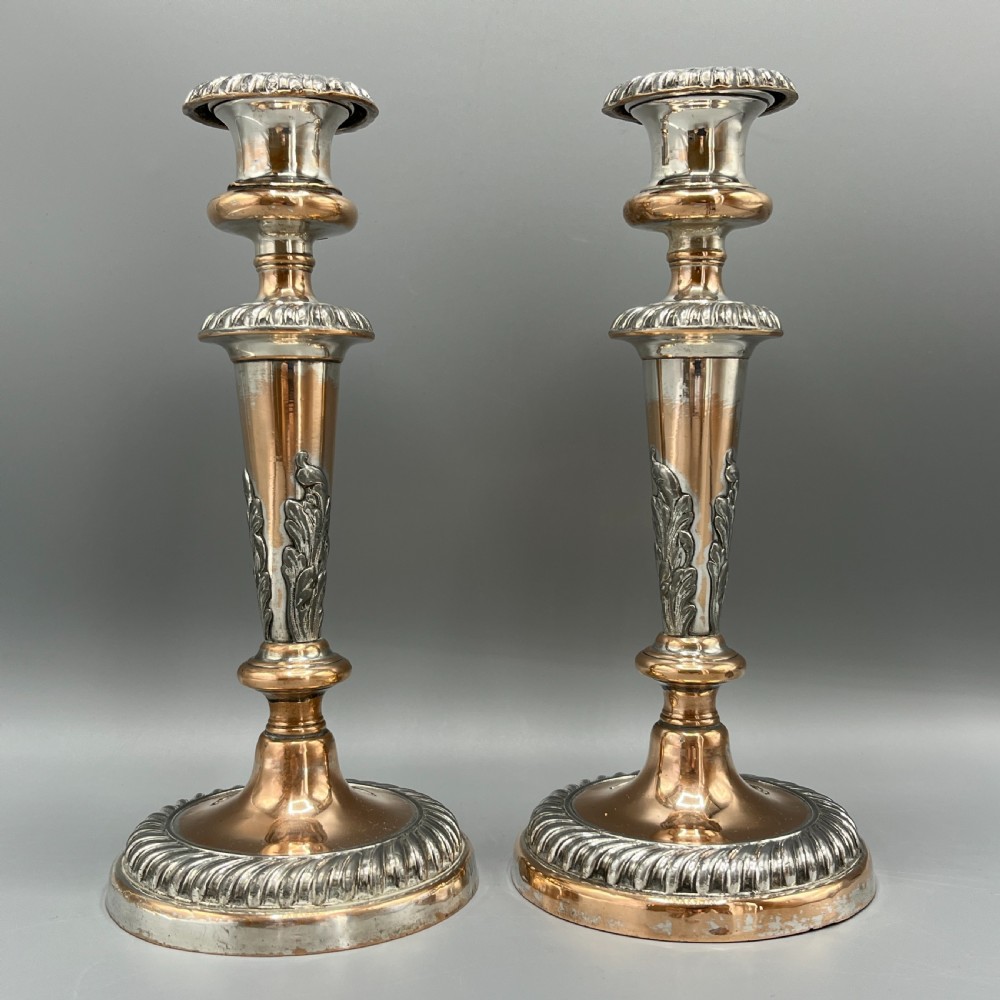 Pair Victorian Silver Plated Candlesticks