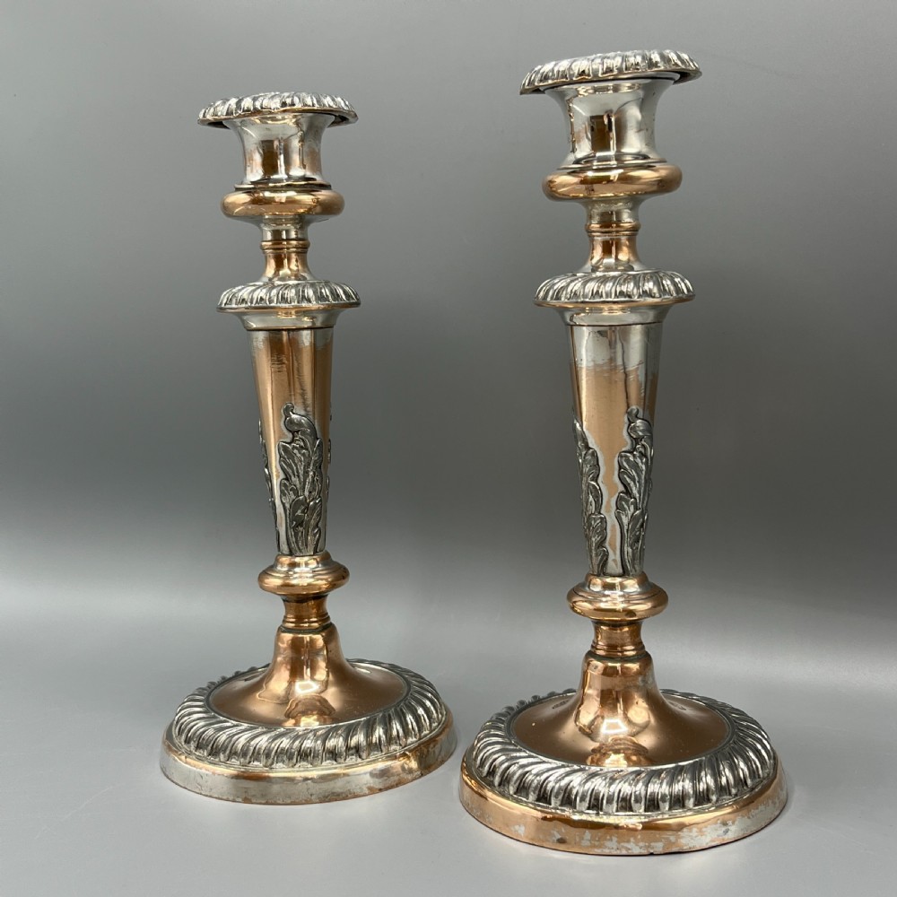 Pair Victorian Silver Plated Candlesticks View IV