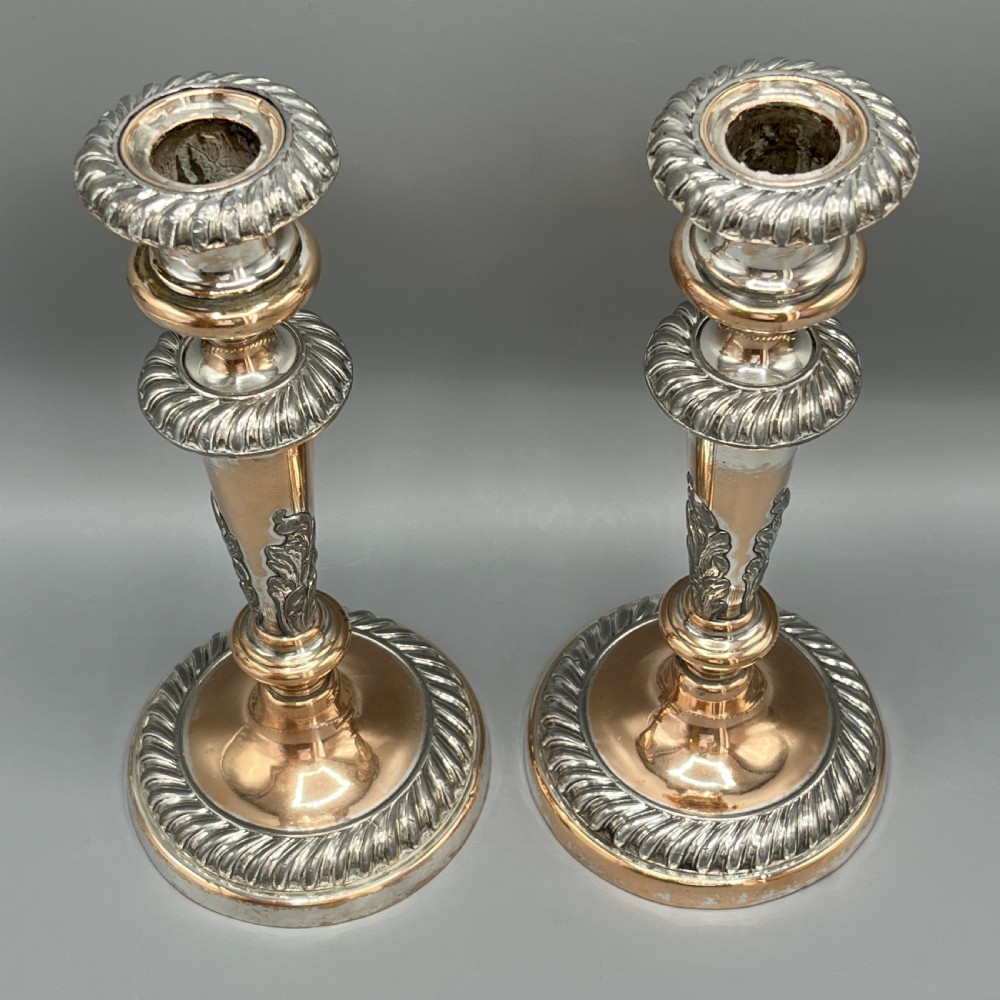 Pair Victorian Silver Plated Candlesticks View VI