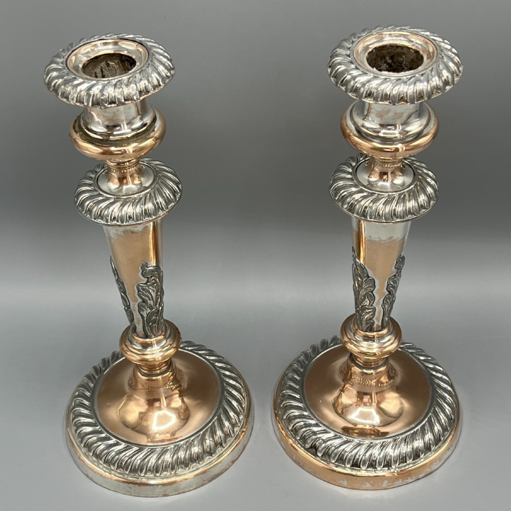 Pair Victorian Silver Plated Candlesticks View VII
