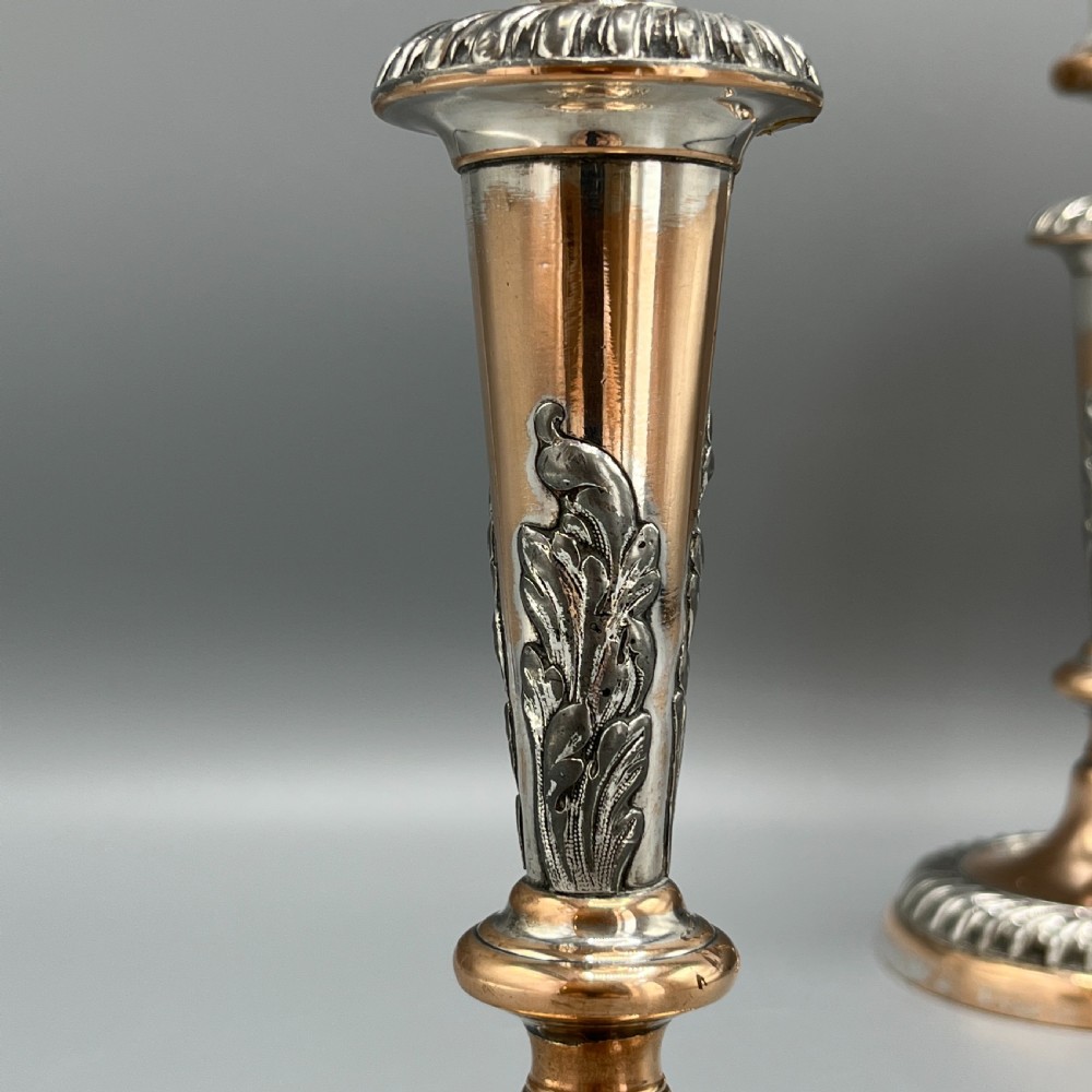 Pair Victorian Silver Plated Candlesticks View VIII