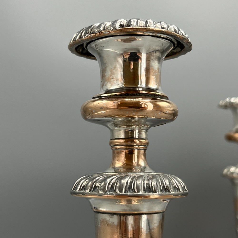 Pair Victorian Silver Plated Candlesticks View X