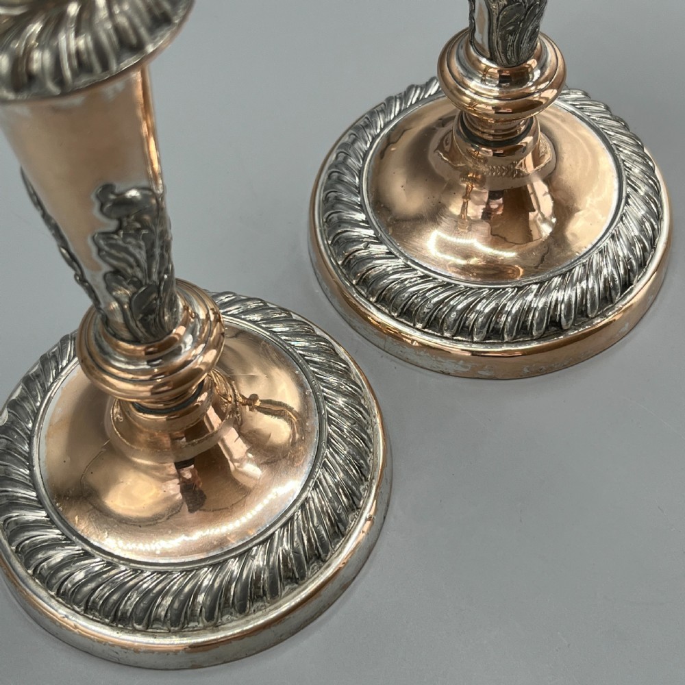 Pair Victorian Silver Plated Candlesticks View XI