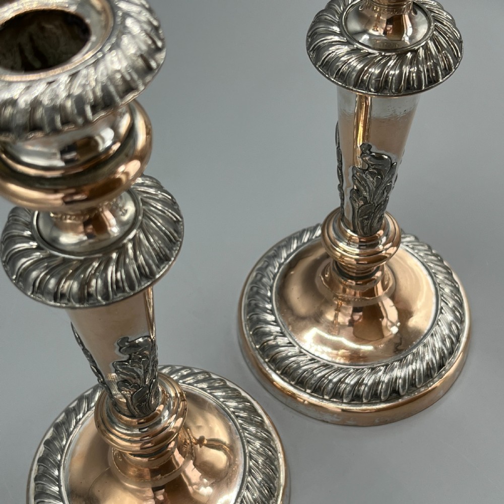 Pair Victorian Silver Plated Candlesticks View XII