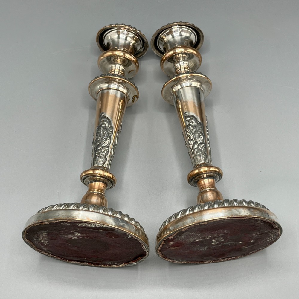 Pair Victorian Silver Plated Candlesticks View XVII