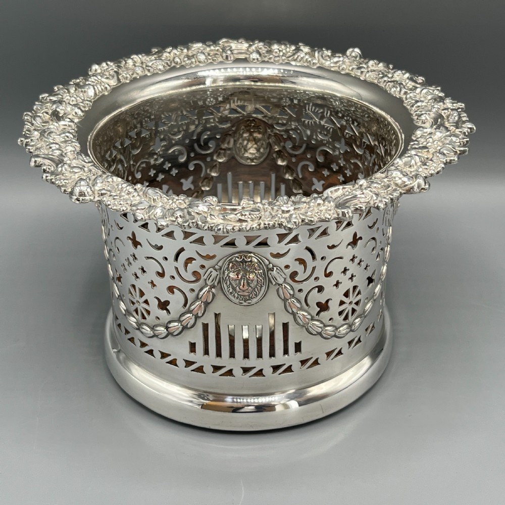 Victorian Silver Plated Bottle Holder Wine Coaster Syphon Stand View IV