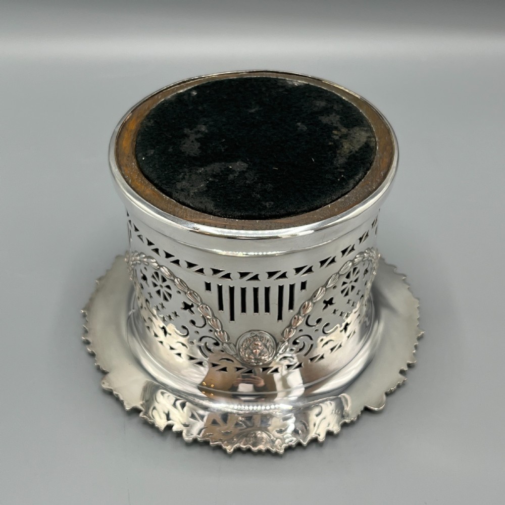 Victorian Silver Plated Bottle Holder Wine Coaster Syphon Stand View IX
