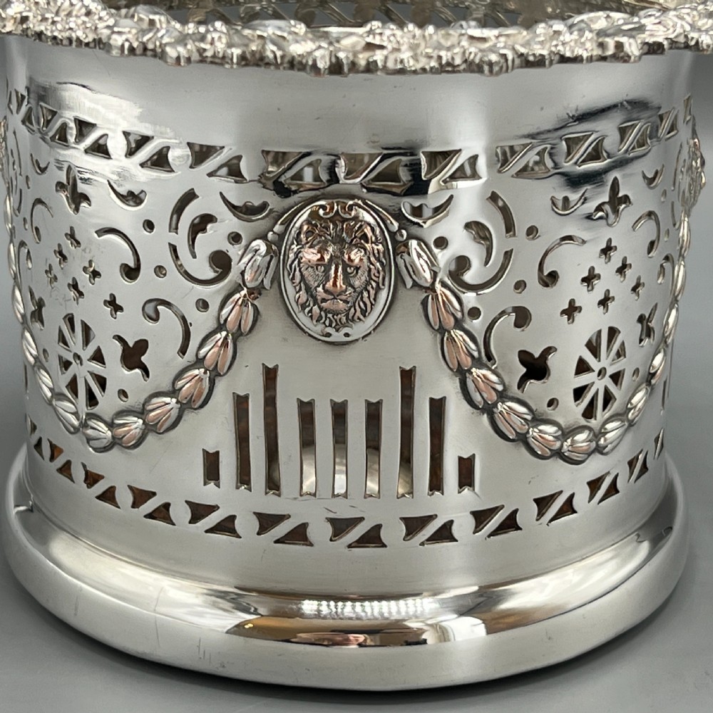 Victorian Silver Plated Bottle Holder Wine Coaster Syphon Stand View XIII