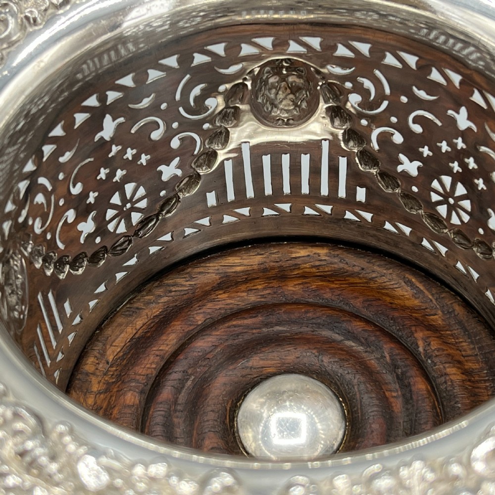 Victorian Silver Plated Bottle Holder Wine Coaster Syphon Stand View XIX