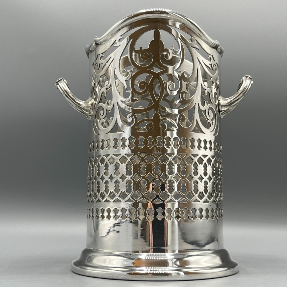Mappin & Webb Silver Plated Wine / Champagne Bottle Holder Syphon View IV