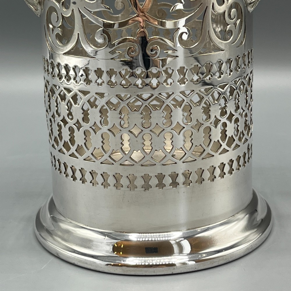 Mappin & Webb Silver Plated Wine / Champagne Bottle Holder Syphon View IX