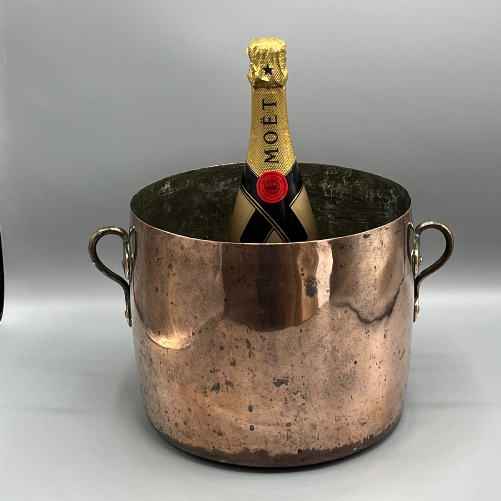 Victorian Copper Pot - Large Planter or Champagne Bucket Bath View III