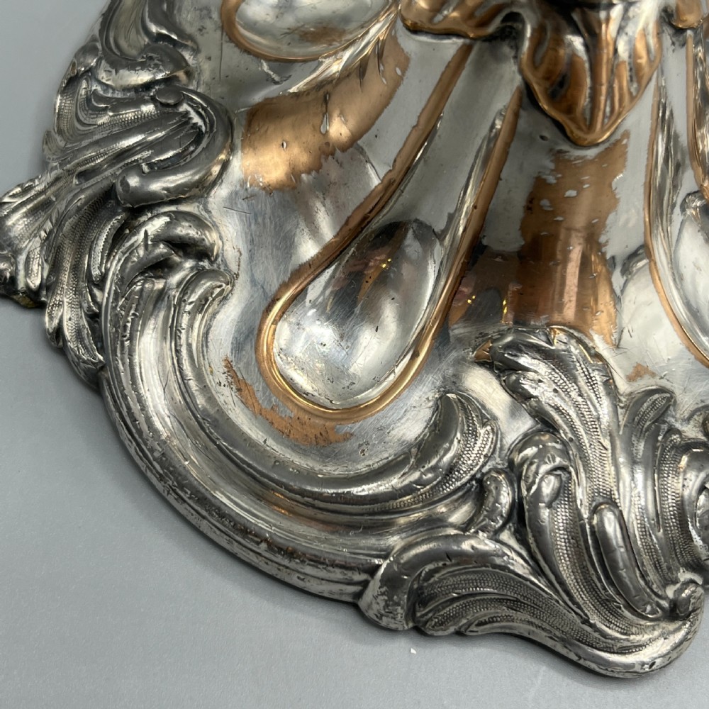 Pair Art Nouveau Silver Plated Candlesticks View XIV
