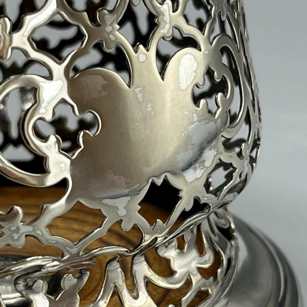 Victorian Silver Plated Wine Coaster Bottle Holder English c1850 View IX