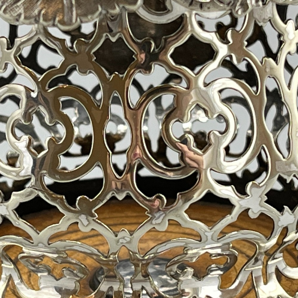 Victorian Silver Plated Wine Coaster Bottle Holder English c1850 View XI