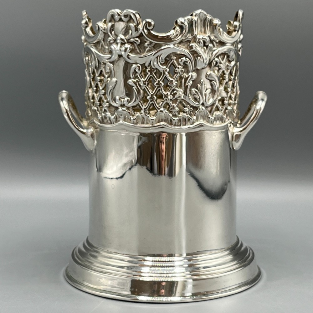 Victorian Silver Plated Wine Bottle Holder Syphon Stand - Martin Hall & Co