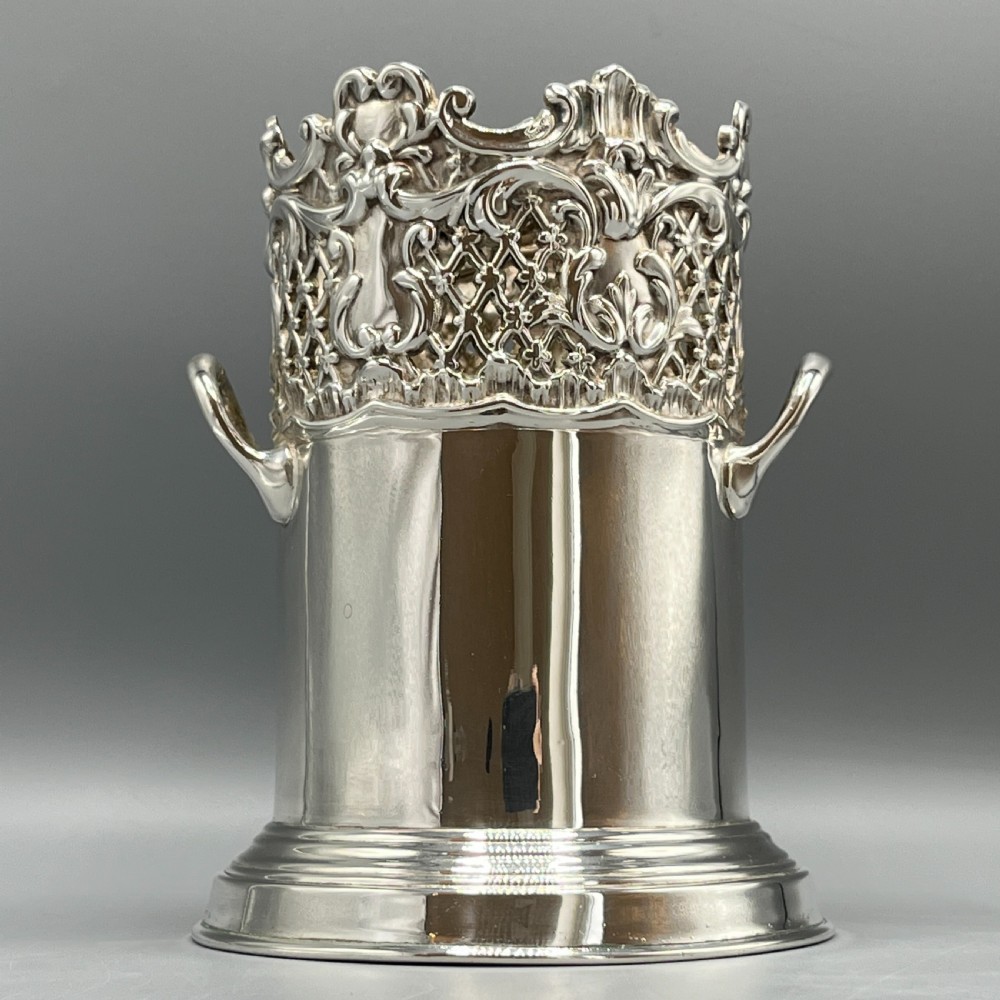 Victorian Silver Plated Wine Bottle Holder Syphon Stand - Martin Hall & Co View II