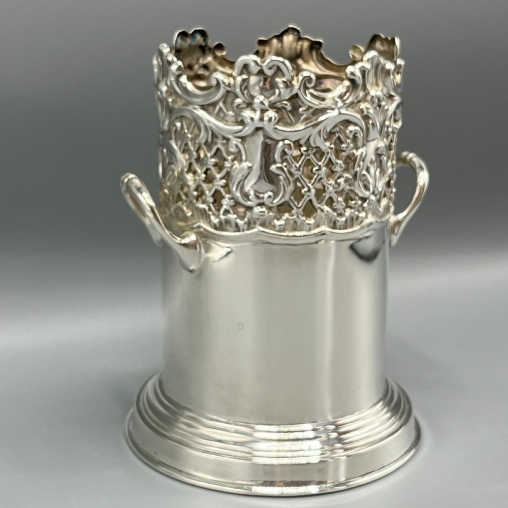 Victorian Silver Plated Wine Bottle Holder Syphon Stand - Martin Hall & Co View III