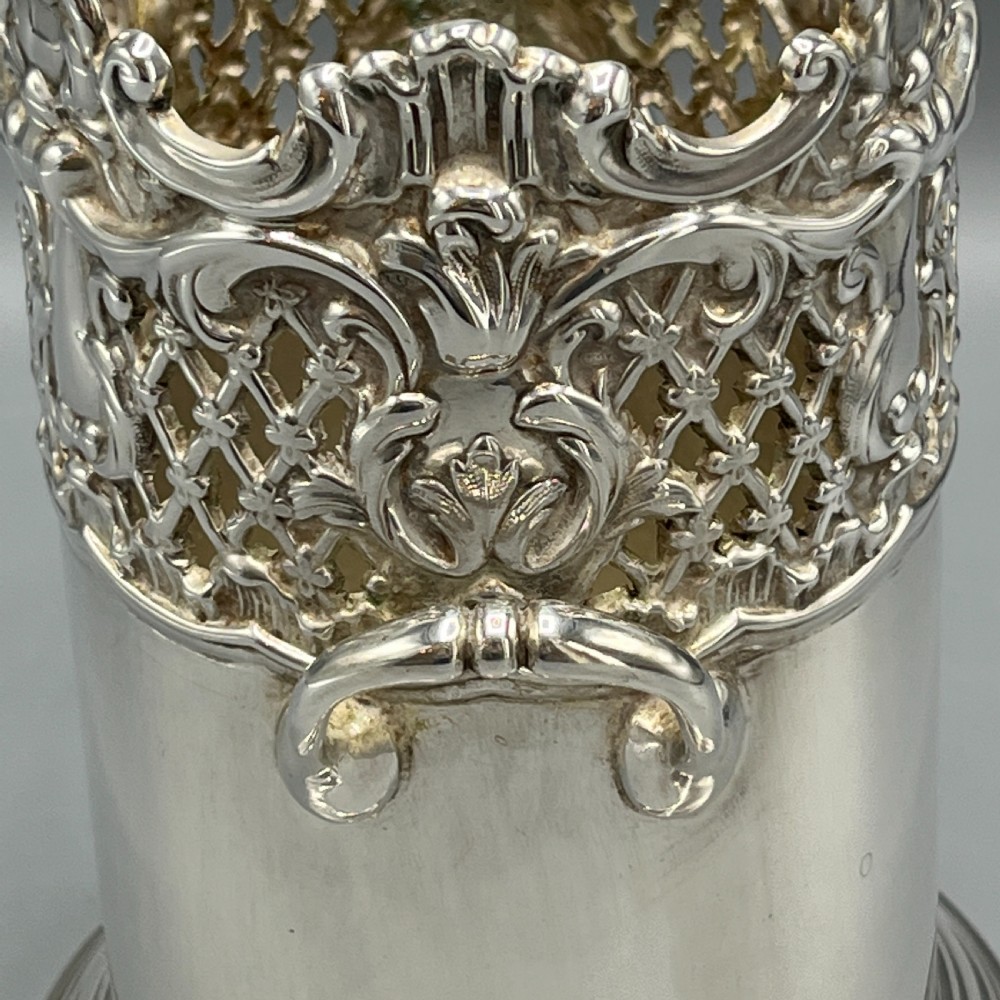 Victorian Silver Plated Wine Bottle Holder Syphon Stand - Martin Hall & Co View IV