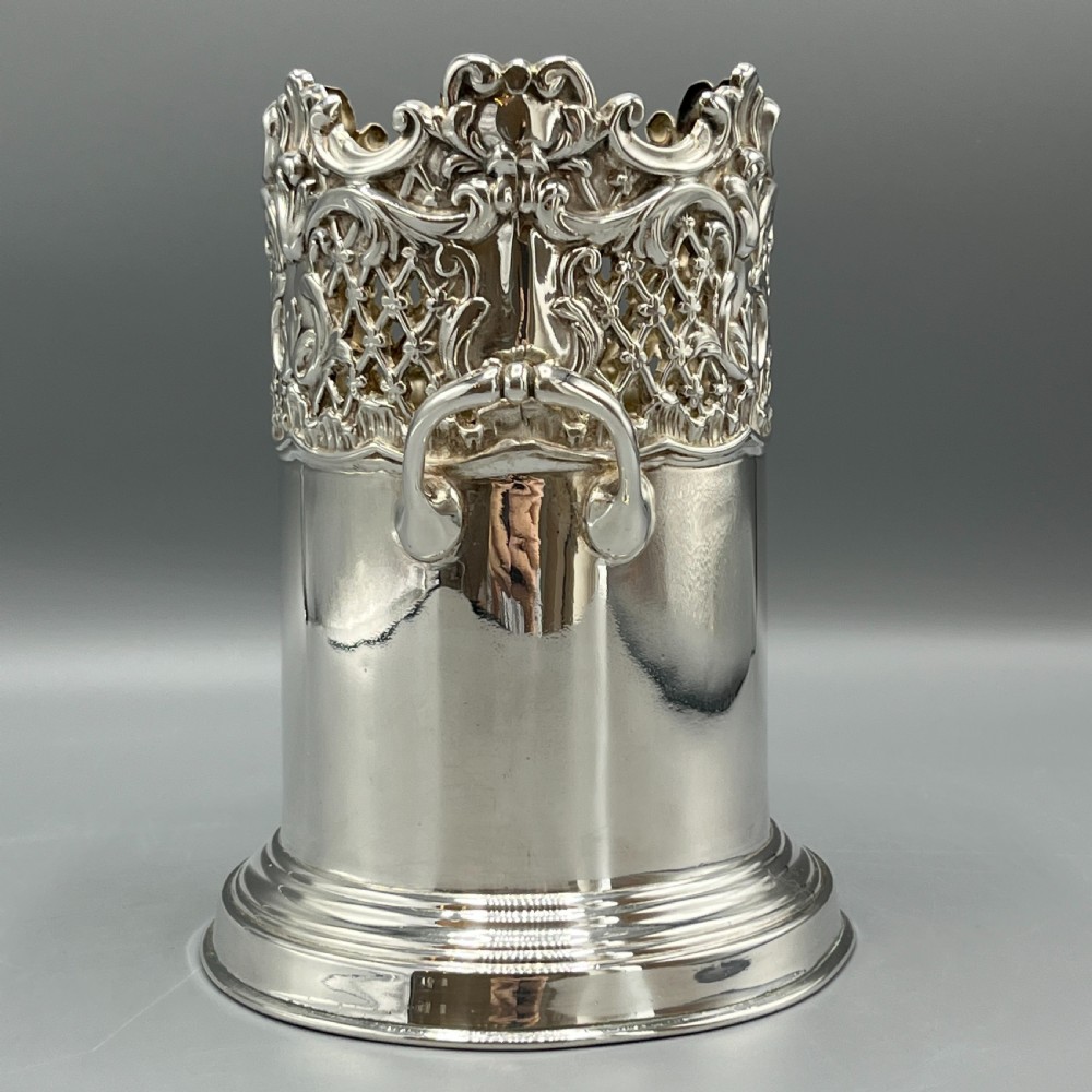 Victorian Silver Plated Wine Bottle Holder Syphon Stand - Martin Hall & Co View V