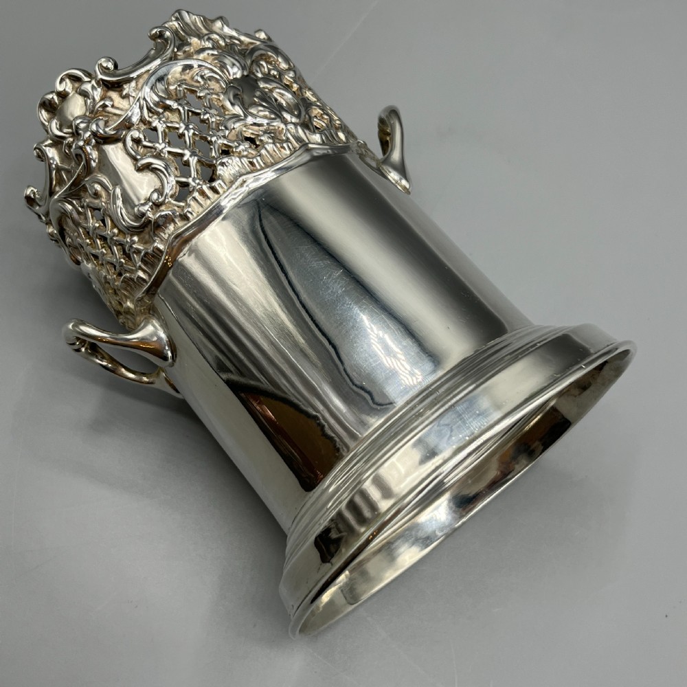 Victorian Silver Plated Wine Bottle Holder Syphon Stand - Martin Hall & Co View VIII