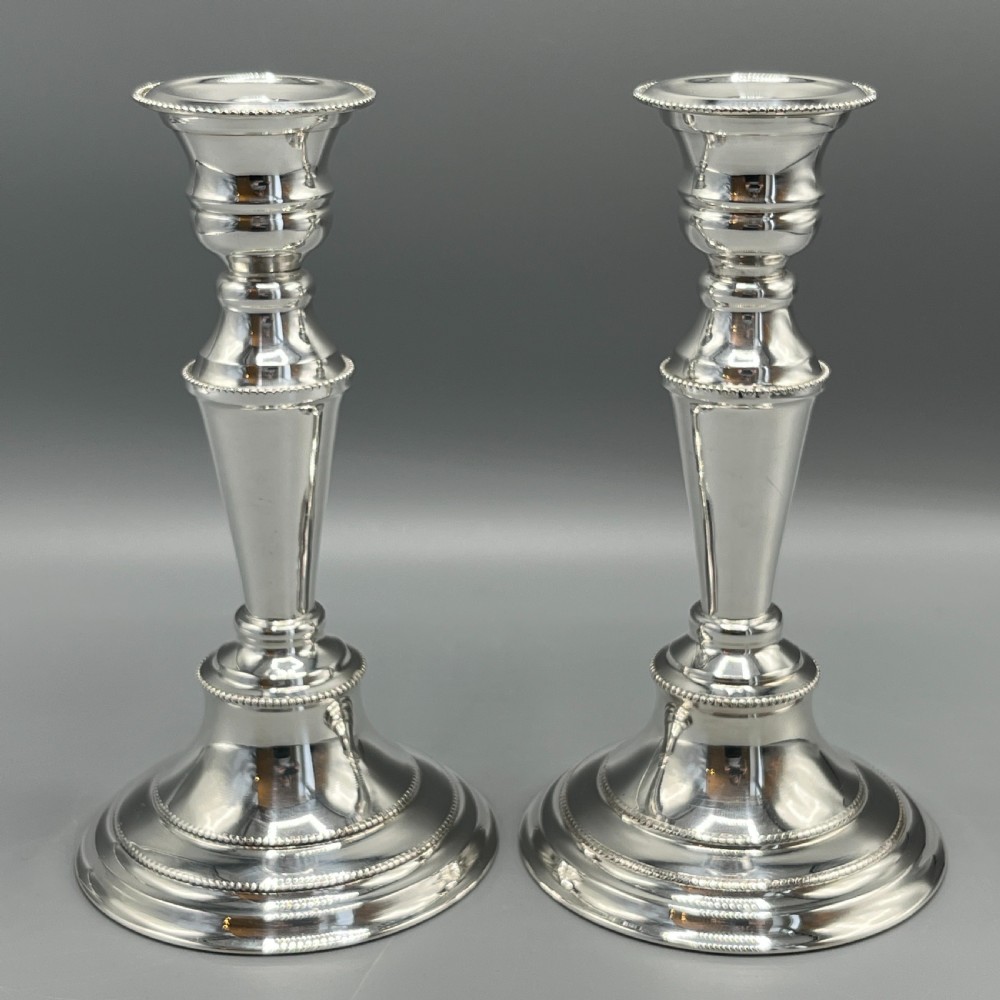 Pair Silver Plated Candlesticks