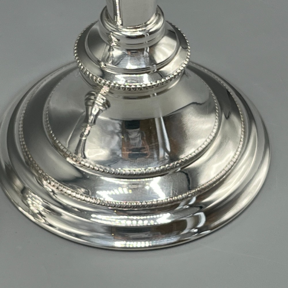 Pair Silver Plated Candlesticks View VII