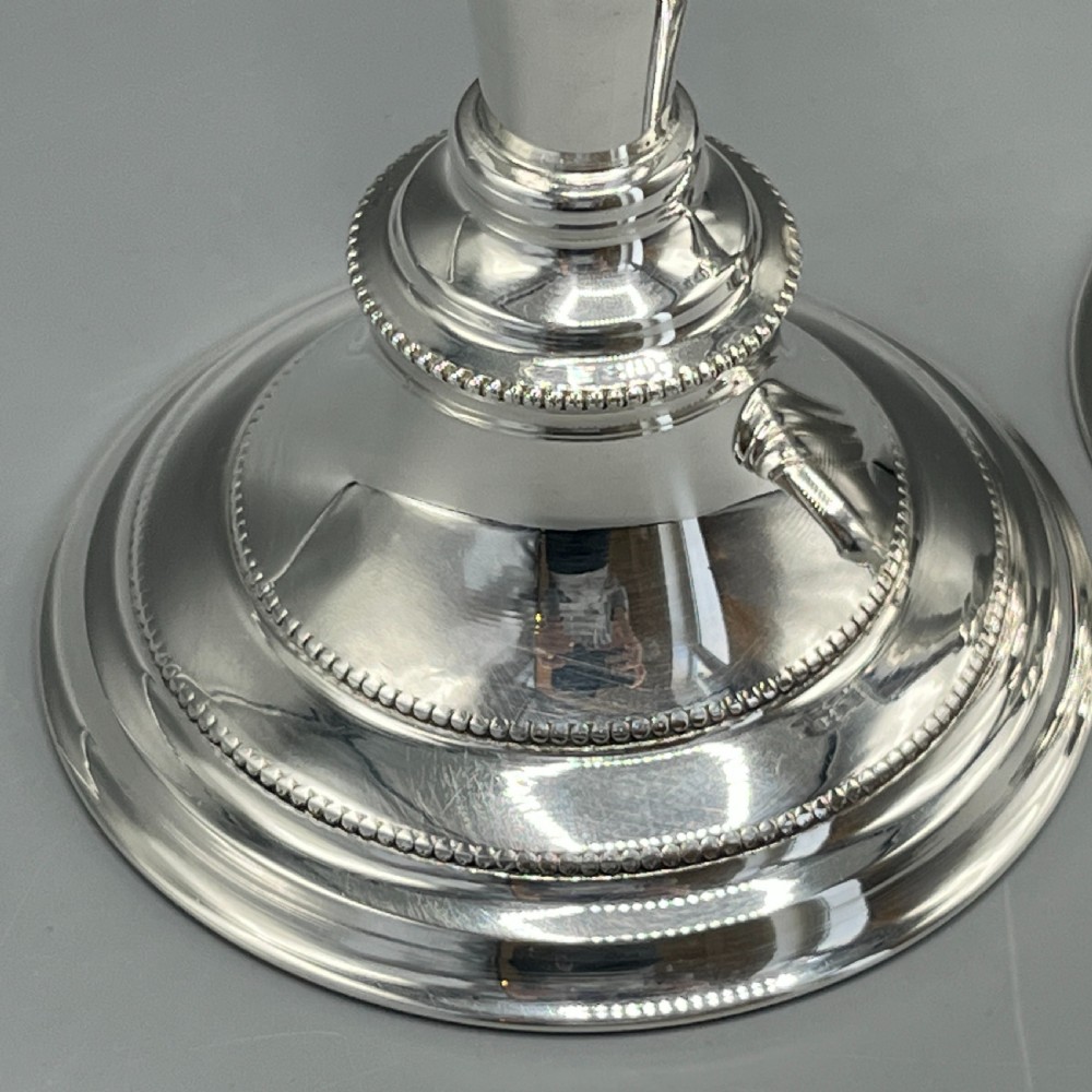 Pair Silver Plated Candlesticks View VIII