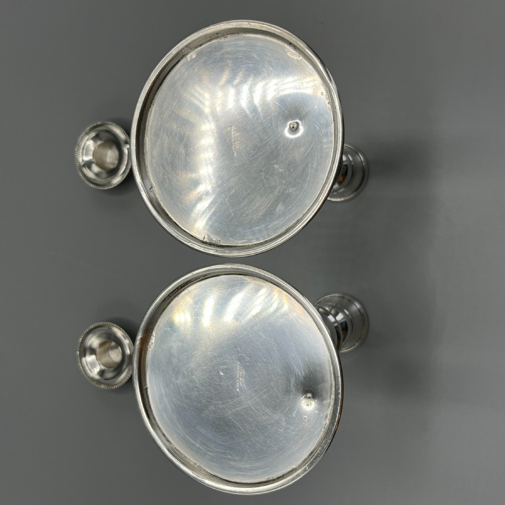 Pair Silver Plated Candlesticks View XI