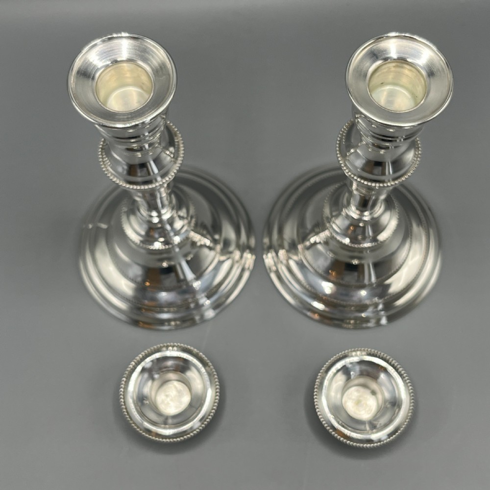 Pair Silver Plated Candlesticks View XIII