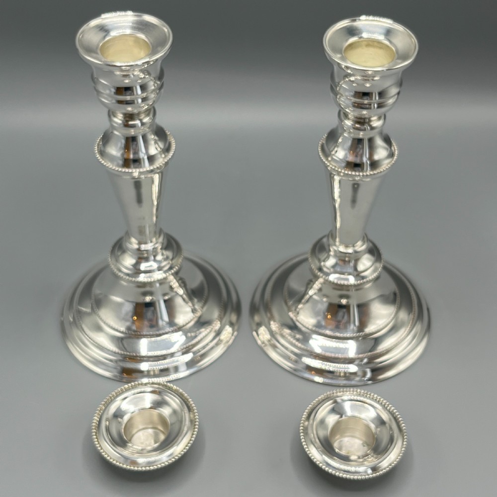 Pair Silver Plated Candlesticks View XIV