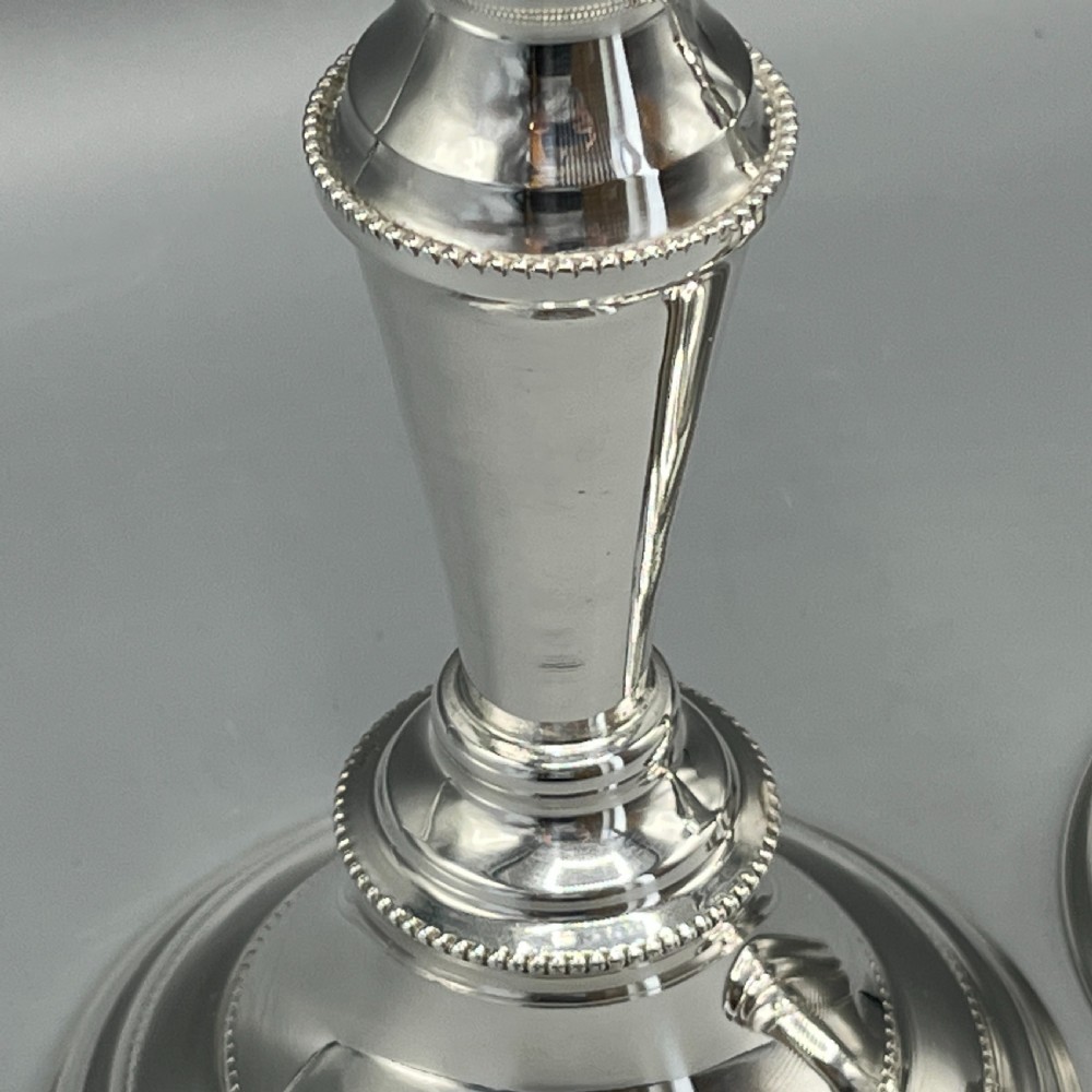 Pair Silver Plated Candlesticks View XV