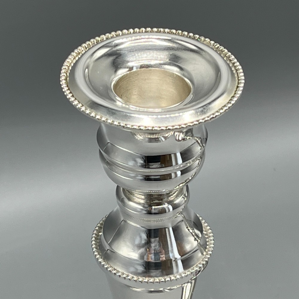 Pair Silver Plated Candlesticks View XVI