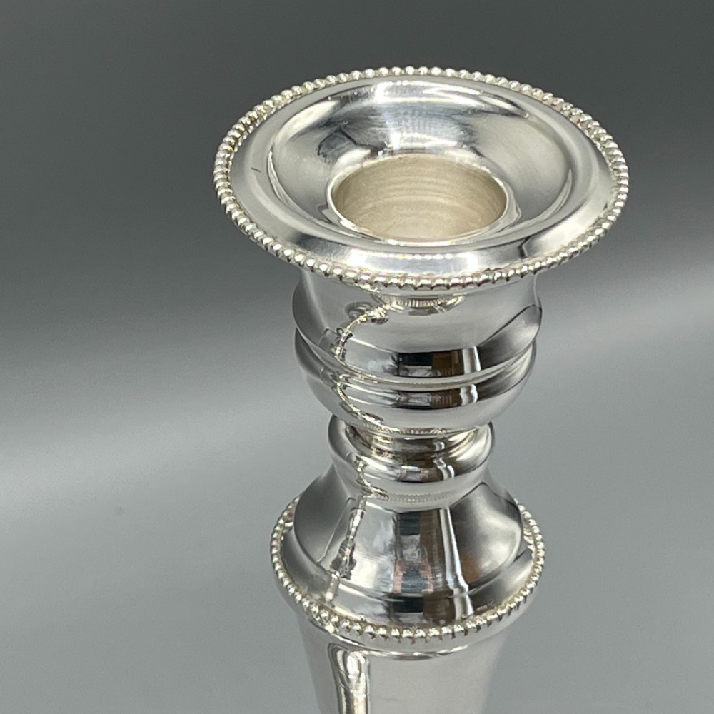Pair Silver Plated Candlesticks View XVII