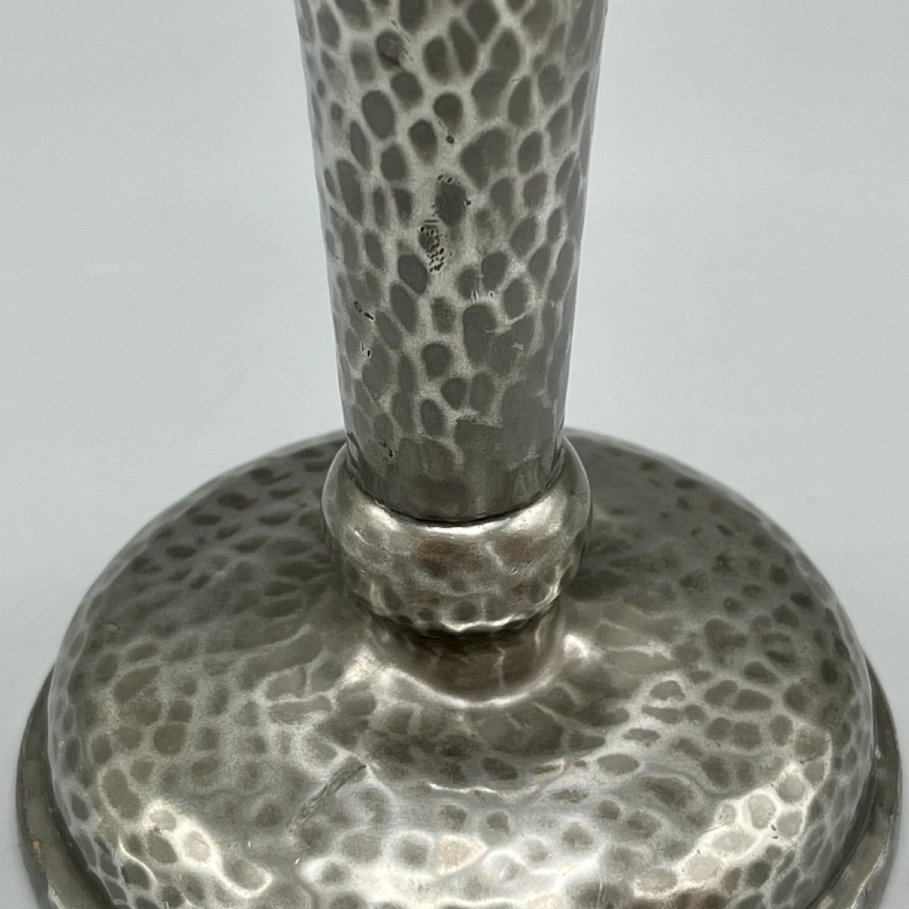 Liberty & Co Arts & Crafts Pewter Candlestick View VI