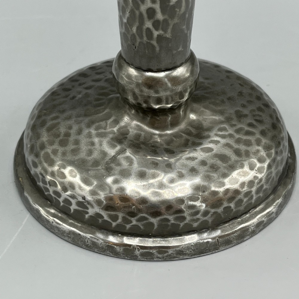 Liberty & Co Arts & Crafts Pewter Candlestick View VII