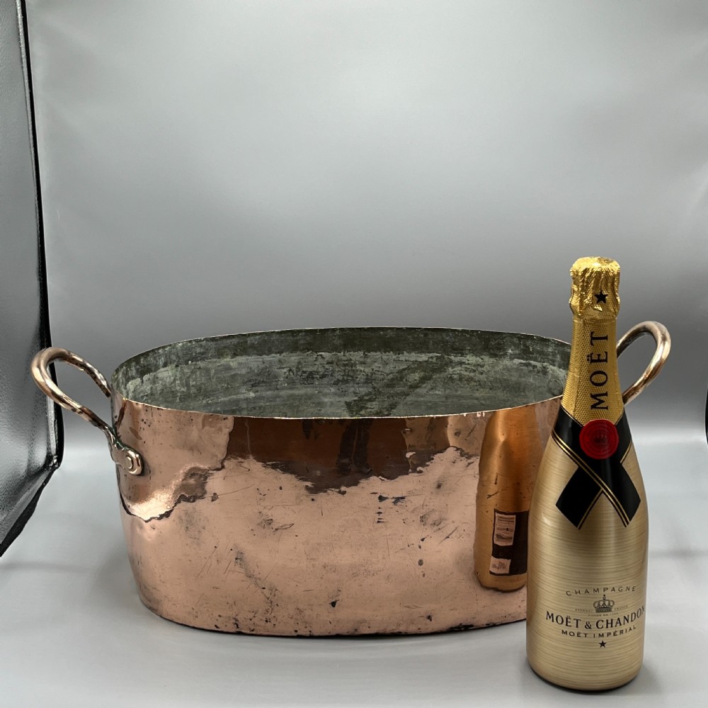 LARGE Victorian Copper Cooking Pot ~ Ideal Champagne Bath / Vasque View XIII