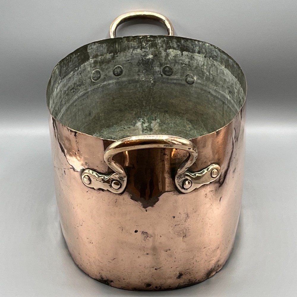 LARGE Victorian Copper Cooking Pot ~ Ideal Champagne Bath / Vasque View XVII