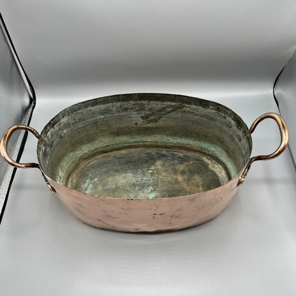 LARGE Victorian Copper Cooking Pot ~ Ideal Champagne Bath / Vasque View XVIII