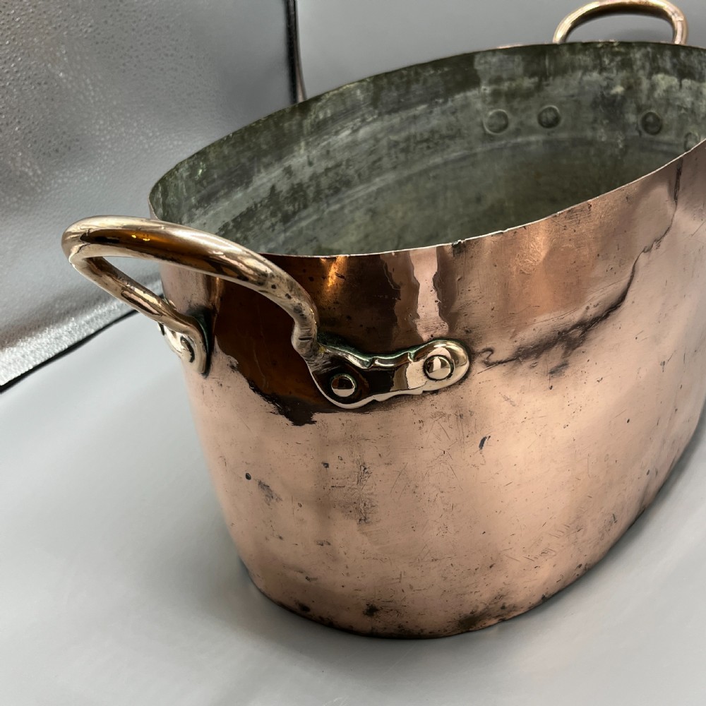 LARGE Victorian Copper Cooking Pot ~ Ideal Champagne Bath / Vasque View XX