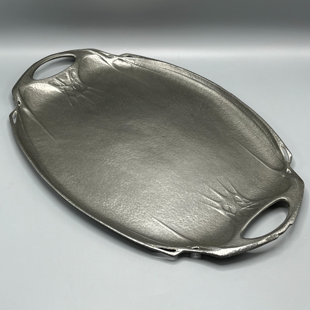Art Nouveau Pewter Serving Tray by William Hutton & Sons