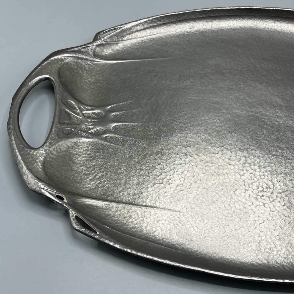 Art Nouveau Pewter Serving Tray by William Hutton & Sons View III